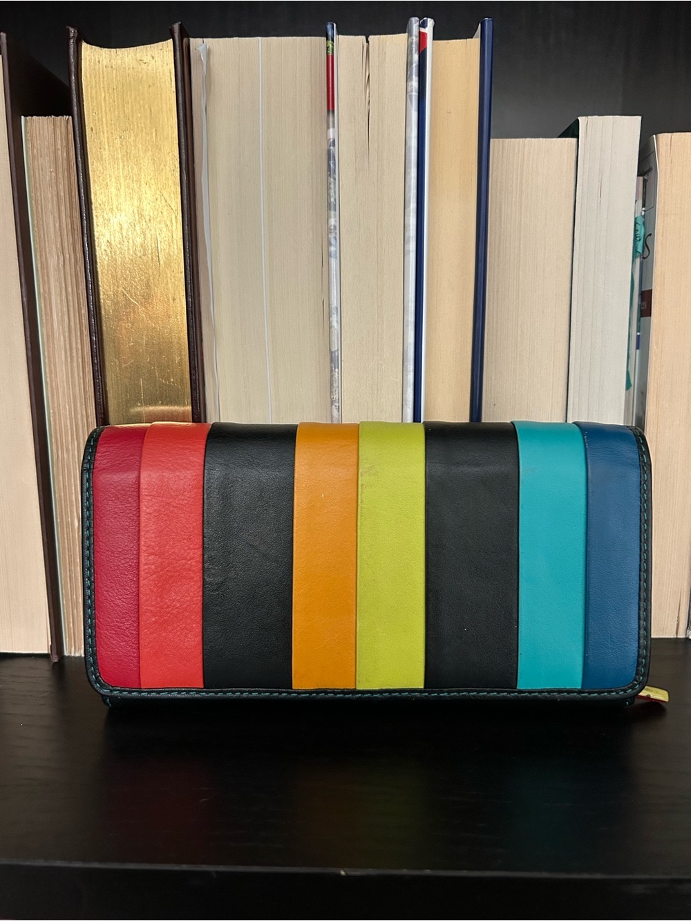 VISCONTI - Kos Purs- Cash and Coin - Trifold Wallet - Multicolored Leather